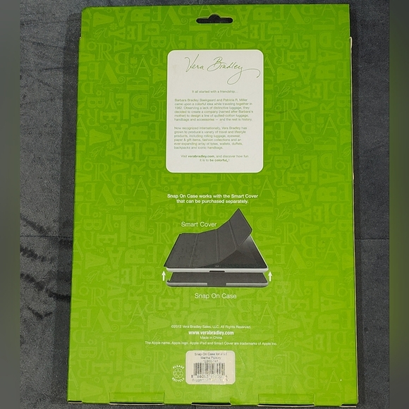 NIB VERA BRADLEY iPAD MARINA PAISLEY SNAP ON PROTECTIVE CASE GENERATION 2 & 3 - Picture 6 of 8